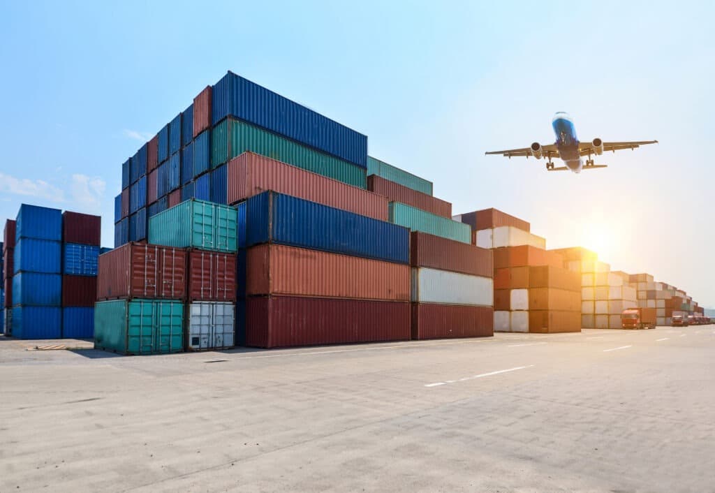 Shipping Containers and Plane